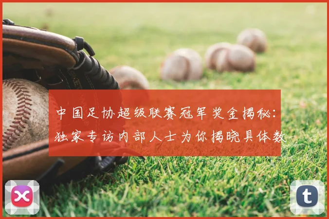 中国足协超级联赛冠军奖金揭秘:独家专访内部人士为你揭晓具体数额